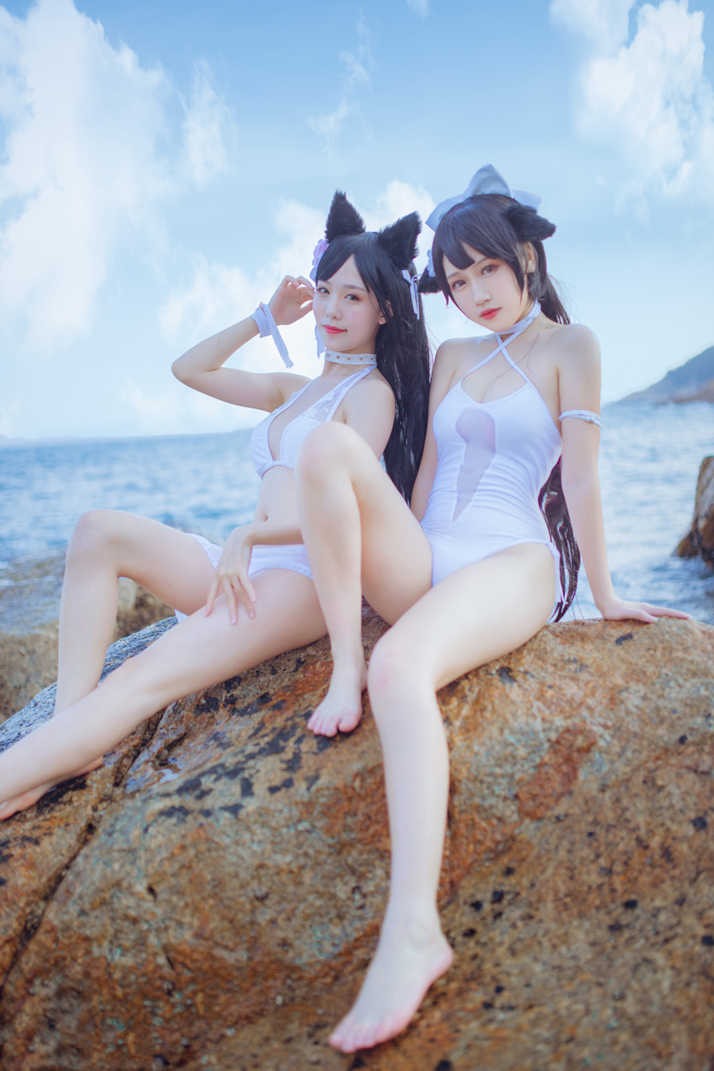 不呆猫 NO.001 ×抖娘 獒犬海边泳装 [42P-336MB]