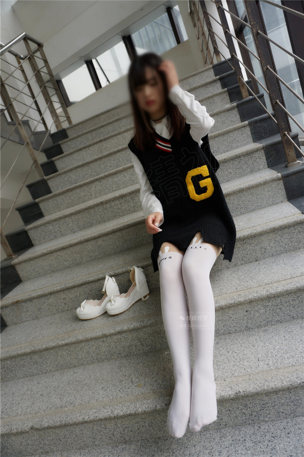 [妖精视觉] NO.032 coco 校花的萝莉白丝 [61P]